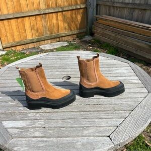 Nwt Sam Edelman Lulia Nubuck Lug-Sole Boots camel‎ whisky suede size 8.5